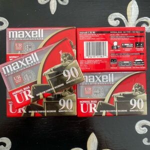 Maxell UR 90-Minute Audio Cassette Tape - Red/Black